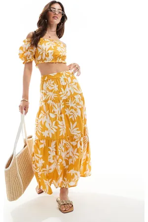 New Look Co-ord pattern midi skirt in