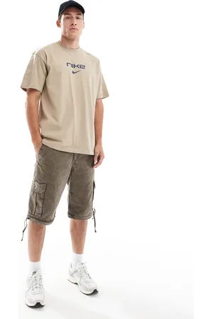 Nike M90 graphic t-shirt with backprint in khaki