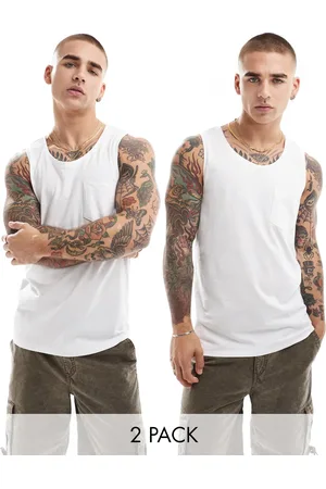 Threadbare 2 pack pocket vest in