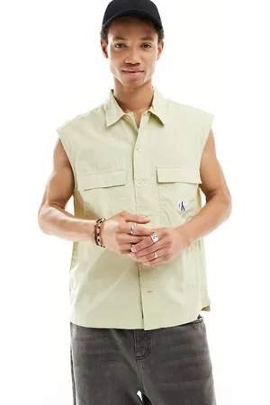 Calvin Klein Sleeveless poplin shirt in