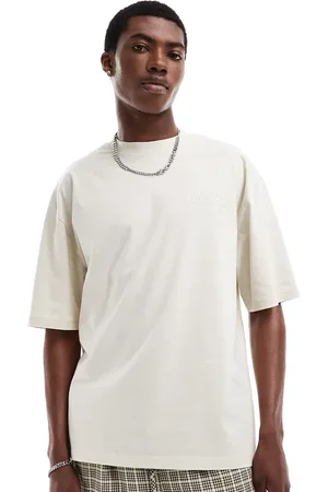 COLLUSION Varsity embroidered logo t-shirt in stone