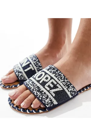 Steve Madden Verah beaded flat sandal in