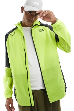 The North Face Himalia packable wind jacket in lime Exclusive at ASOS