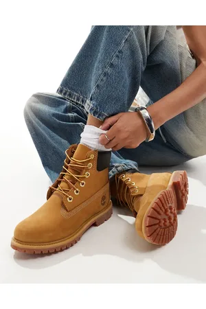 Timberland 6 inch premium boots in wheat nubuck leather