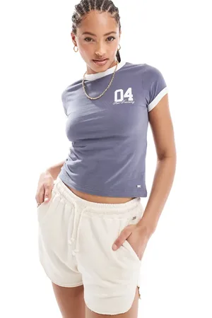 Pull&Bear Sporty graphic baby tee in