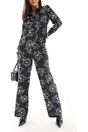 JDY Wide leg trouser co-ord in floral print