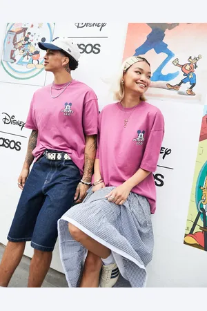 ASOS Disney unisex oversized t-shirt with Mickey Mouse & friends prints in