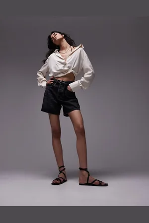 Topshop Drape side top in ivory