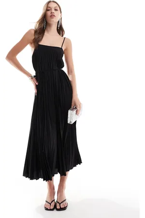 MANGO Cami pleated midi dress in