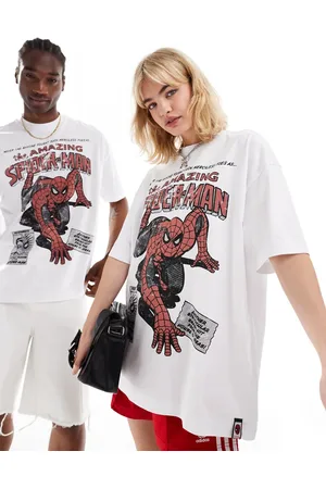 ASOS Marvel unisex oversized t-shirt with Spiderman front print in