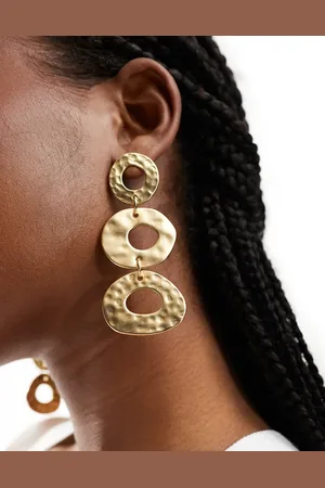 MANGO Round link earrings in