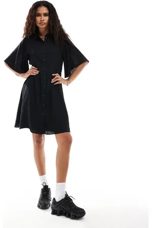 SELECTED Gulia linen blend dress in