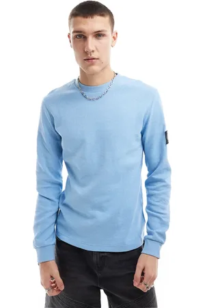 Calvin Klein Badge waffle long sleeve t-shirt in