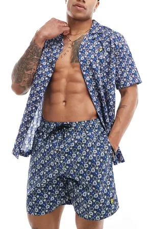 Lyle & Scott Floral print short sleeve revere collar resort shirt in CO-ORD