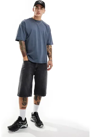 Cotton On Cotton On box fit scoop hem t-shirt in denim