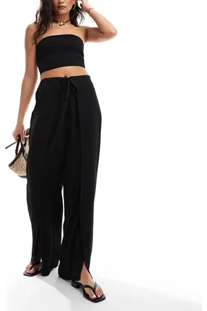 JDY Loose fit texture trouser with layered side split in