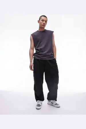 Topman Wide cargo trousers in