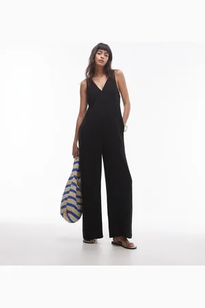 Topshop V neck jumpsuit bermuda jumpsuit in