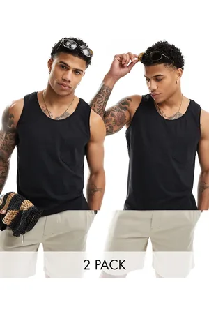 Threadbare 2 pack pocket vest in