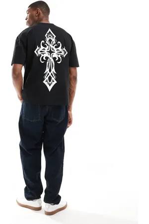 Liquor N Poker Oversized t-shirt with cross back print in