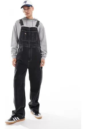 Dickies Classic denim dungarees in washed