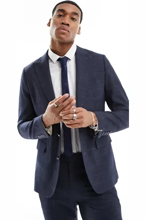 Gianni Feraud Checked slim suit jacket in