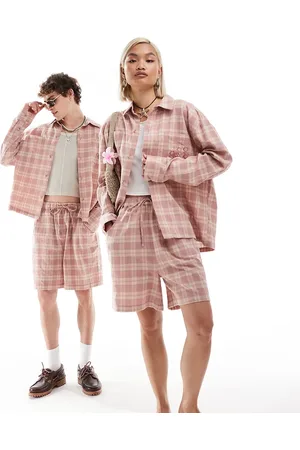 Reclaimed Unisex shirt in check co-ord