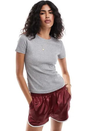 MANGO Washed rib baby t-shirt in