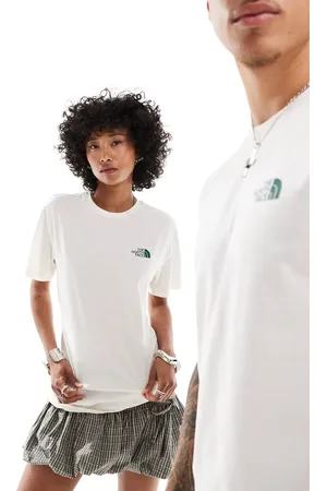 The North Face Simple Dome small logo t-shirt in off