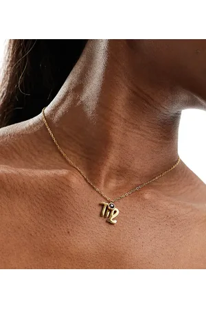 LOST SOULS Stainless steel 18ct plated virgo birthstone starsign necklace