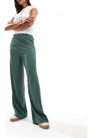 VERO MODA Jersey crepe wide leg trousers in