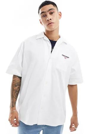 Ralph Lauren Sport Capsule logo pocket short sleeve chino shirt big oversized fit in