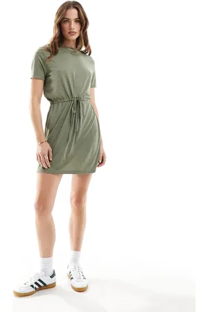 JDY Tie detail t-shirt dress in