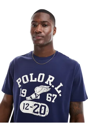 Ralph Lauren Retro collegiate logo print t-shirt classic oversized fit in