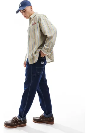 Lee Relaxed canvas carpenter trousers in rinse dark wash