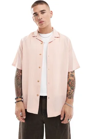 ASOS Relaxed revere shirt in stripe
