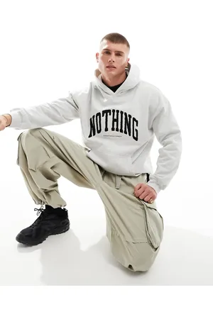 Good For Nothing Applique varsity hoodie in marl