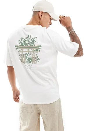 SELECTED Oversized t-shirt with japan backprint in