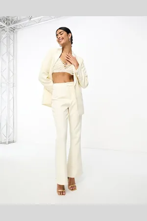 Never Fully Dressed Bridal tailored trouser suit co-ord in ivory