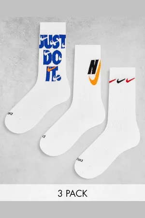 Nike Everyday Plus Cushioned graphic 3 pack ankle socks in