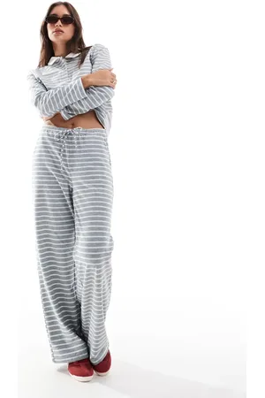 VERO MODA Wide leg jersey trouser co-ord in stripe
