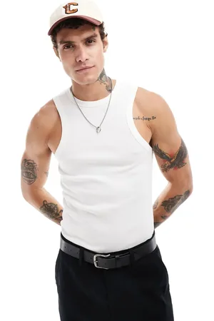 ASOS Muscle fit rib racer vest in