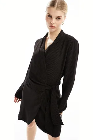 Morgan Long sleeve wrap mini dress in