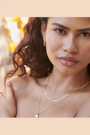 Daisy London Snake chain necklace in 18ct plated sterling silver