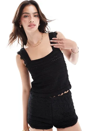 Morgan Crochet knit top in
