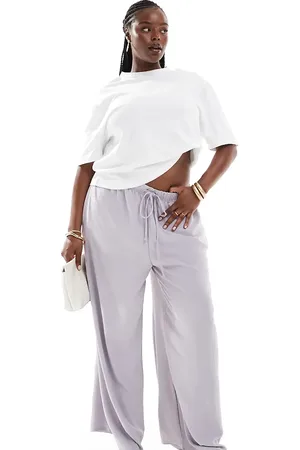Yours Twill wide leg trousers in