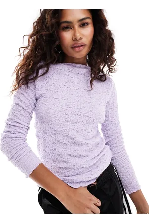 In wear InWear Punta crinkle stretch top in lilac