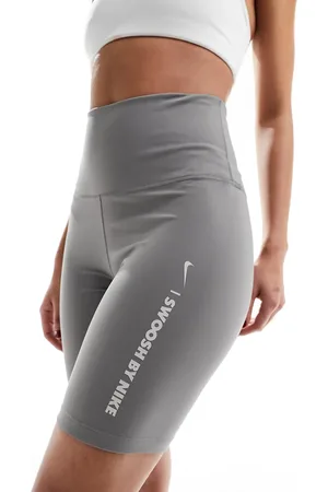Nike Nike One Gel Swoosh Training Dri-Fit logo shorts in pewter