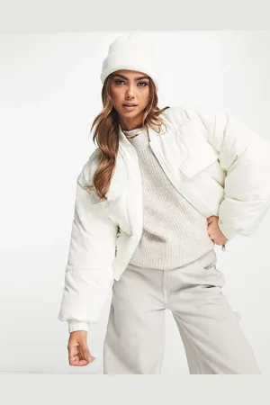 NA-KD Short puffer jacket in white