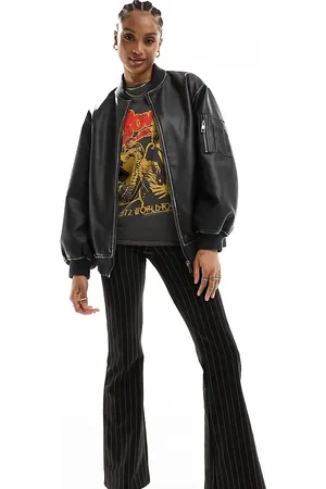 ONLY Flared trousers in pinstripe